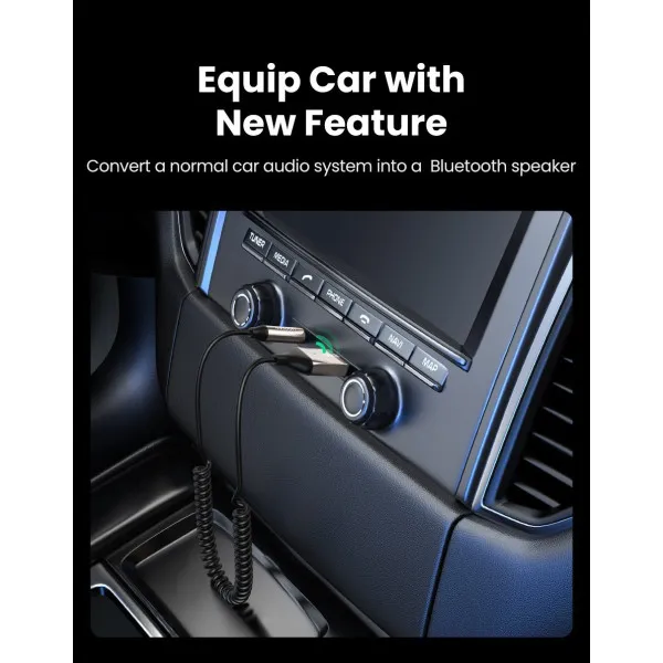 Bluetooth-ресивер UGREEN CM309 Bluetooth Car Receiver Aux with Mic Space Gray (UGR-70601) - изображение 6