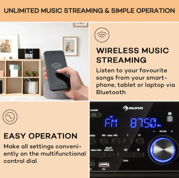 Стереосистема MC-40 DAB FM з CD і Bluetooth Німеччина - Фото 4 Стереосистема MC-40 DAB FM з CD і Bluetooth Німеччина - зображення 4
