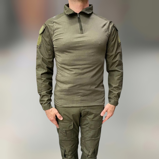 Армейская Кофта Убакс, Олива, коттон (хлопок), размер XXL, Combat, тактическая рубашка Убакс - изображение 1