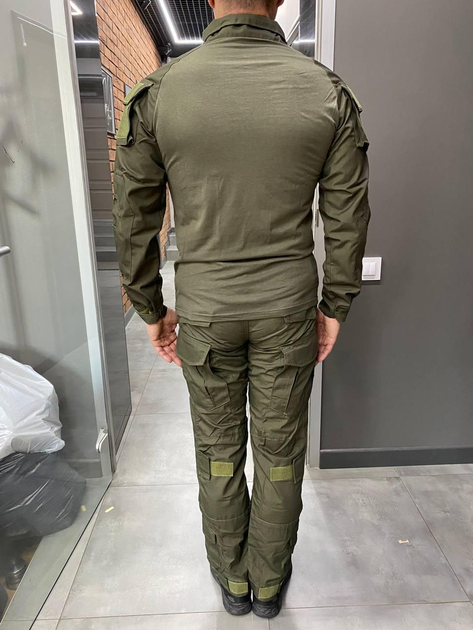 Армейская Кофта Убакс, Олива, коттон (хлопок), размер M, Combat, тактическая рубашка Убакс - изображение 2