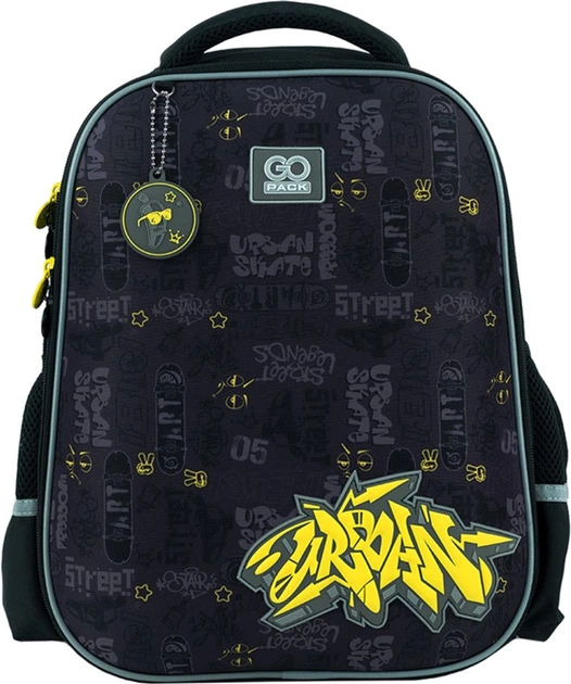 Рюкзак шкільний GoPack Urban напівкаркасний 38х28х13 см Чорний (GO24-165M-6) - зображення 3