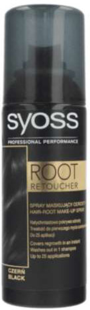 Spray tonujący do korzeni SYOSS Professional Performance Root Retoucher Black 120 ml (4015100192902) - obraz 1