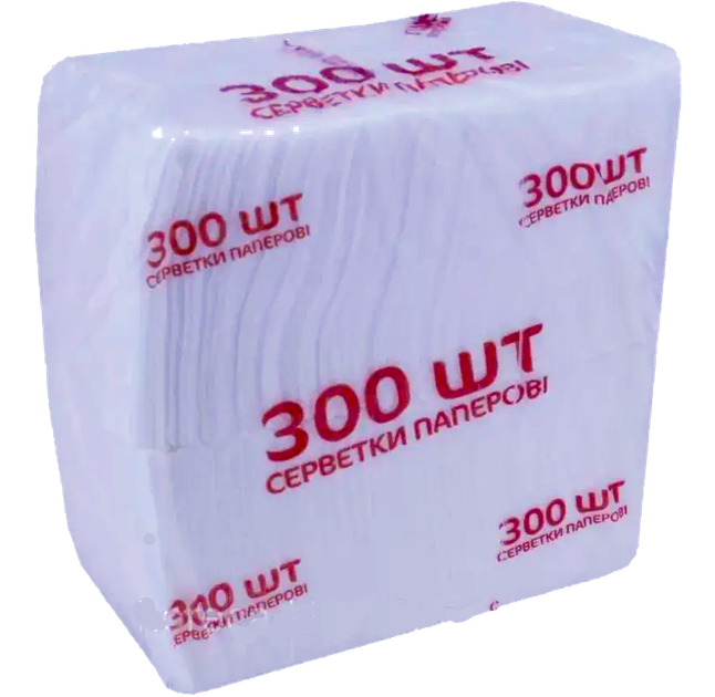 Бумажные салфетки Premier, белые, 22×22 см, 300 шт - изображение 2