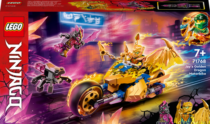 Zestaw klocków Lego Ninjago Złoty smok motocykla Jaya 137 części (71768) (955555903398434) - Outlet - obraz 1