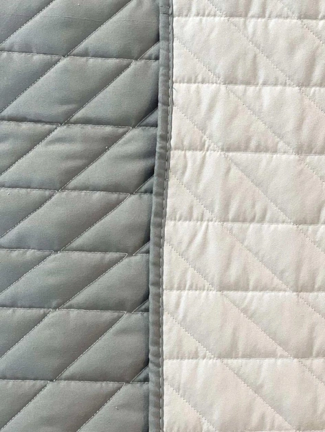 Покрывало стеганое ArCloud. Romb Elephant Skin+Rainy Day Бежевый/Серый 140х215 - Фото 2 Покрывало стеганое ArCloud. Romb Elephant Skin+Rainy Day Бежевый/Серый 140х215 - изображение 2