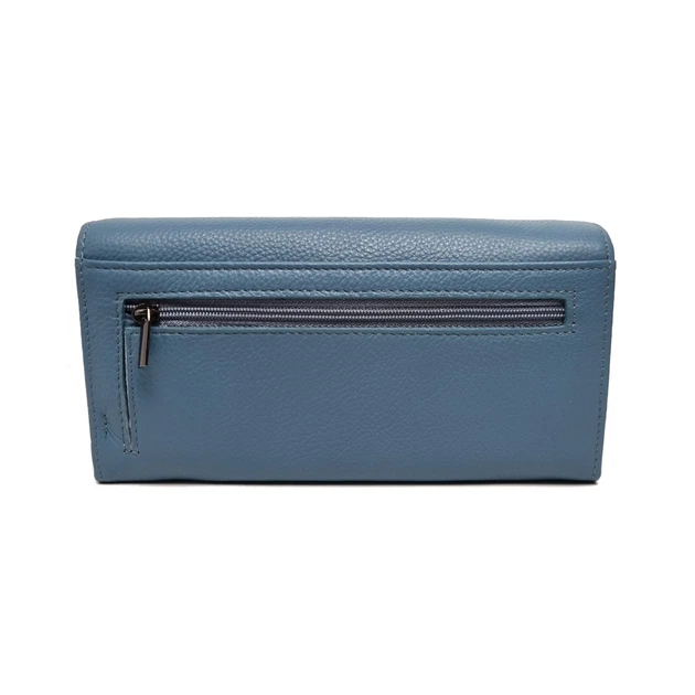 Большой женский кошелек натуральная кожа Helen Verde голубой 16600-1 l.blue - Фото 3 Большой женский кошелек натуральная кожа Helen Verde голубой 16600-1 l.blue - изображение 3