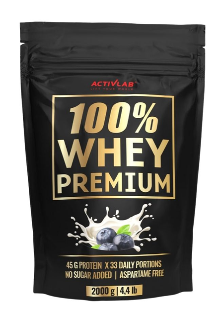 Протеїн ActivLab 100% Whey Premium 2000 г Чорниця (5907368857312) - зображення 1