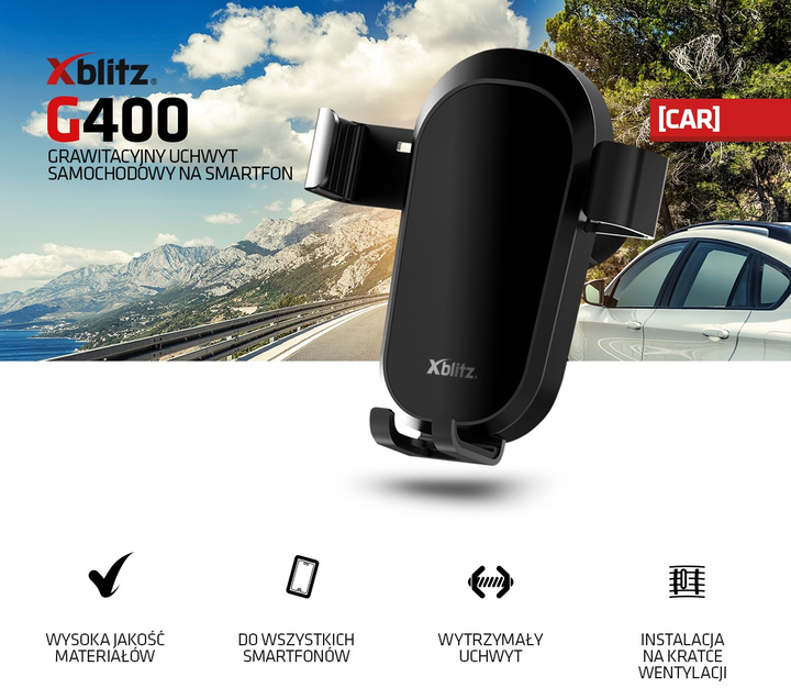 Автокріплення на телефон Xblitz G400 Чорний (5902479671918) - зображення 13