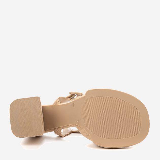 Sandały damskie na obcasie BETSY 947023/01-02E 39 25.5 cm Beżowe (4255679932428) - obraz 5