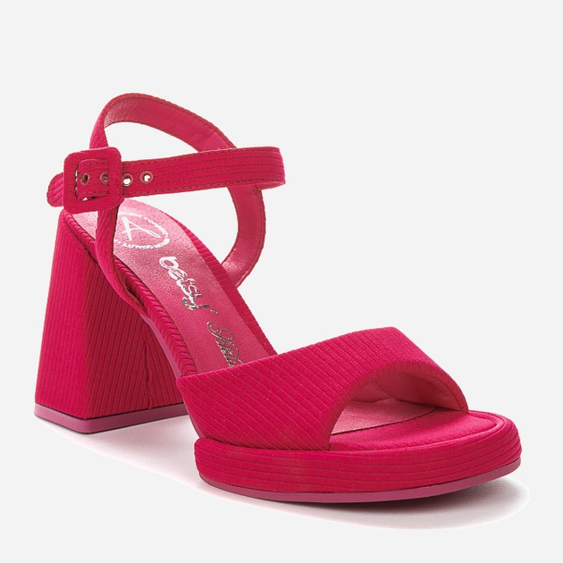 Eleganckie sandały damskie na obcasie BETSY 947023/01-03E 38 24.8 cm Różowe (4255679932473) - obraz 2
