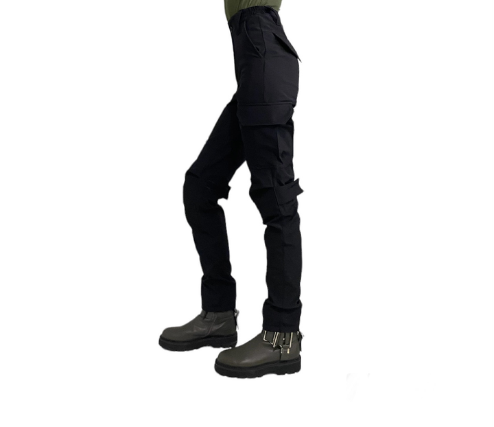 Женские полицейские тактические брюки 54 черные утепленные - изображение 2