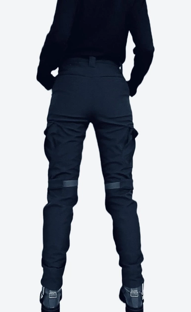 Жіночі тактичні штани софтшелл утепленні 38 темно-сині - зображення 2