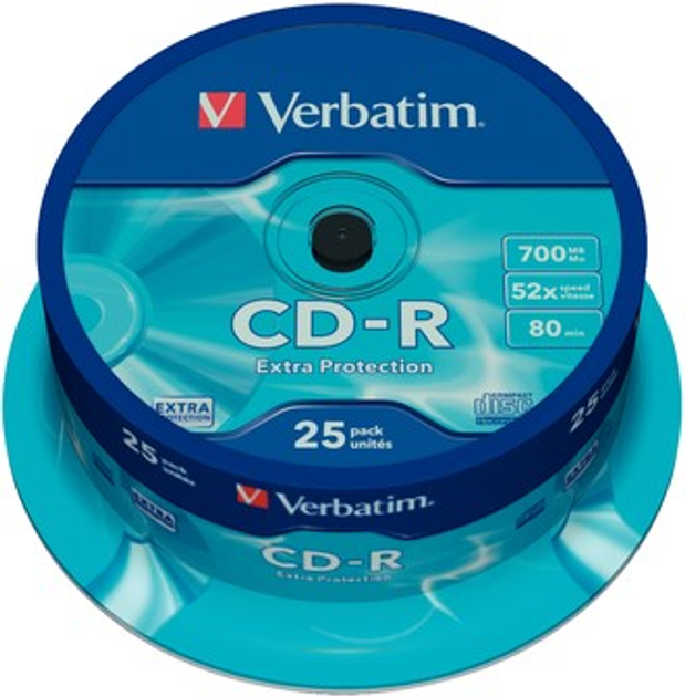 Verbatim CD-R 700 MB 52x Extra Cake 25 (43432) - obraz 1