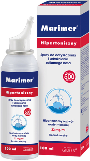 Spray do nosa Glenmark Pharmaceuticals Marimer Hypertonic 100 ml (3518646670275) - obraz 1
