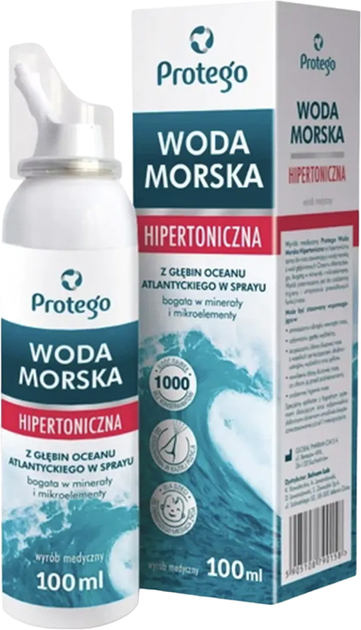 Спрей для носа Global Pharma CM Protego Гіпертонічна морська вода 100 мл (5905108790158) - зображення 1