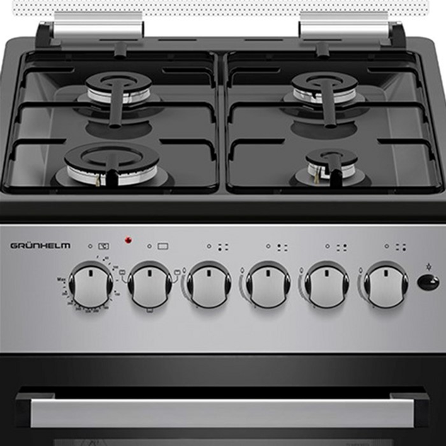 Плита газовая с электрической духовкой Grunhelm FG5611GB (BP133596) - изображение 3