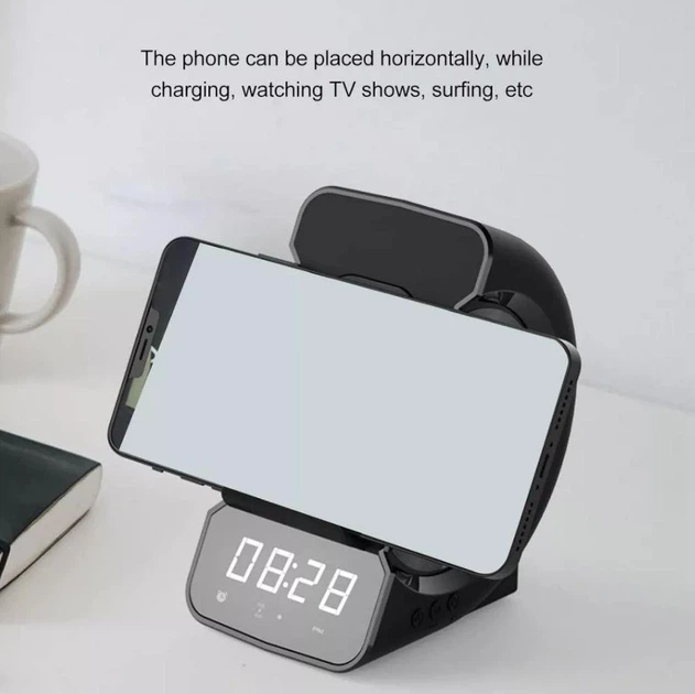 Портативна колонка с беспроводной зарядкой для телефона led wireless charging SAMO2 - изображение 3