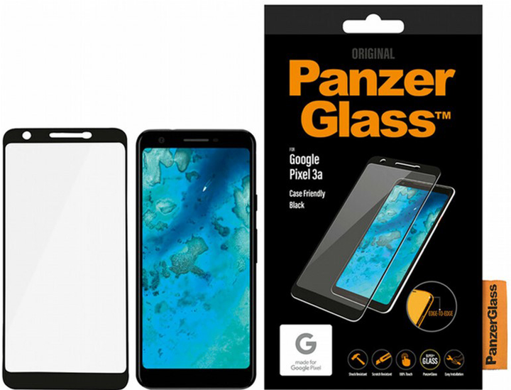 Szkło hartowane Panzer Glass Edge-to-Edge do Google Pixel 3A Black (5711724047596) - obraz 1