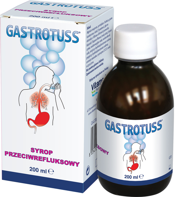 Антирефлюксный сироп Vitamed Gastrotuss 200 мл (8034125181025) - изображение 1