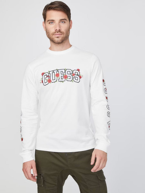 Лонгслів чоловічий Guess 761180963 L Білий від Rozetka на платформі USKIDKA Акція на Лонгслів чоловічий Guess 761180963 L Білий від Rozetka