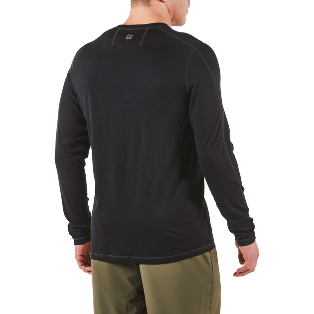 Термореглан 5.11 RANGE READY MERINO WOOL LONG SLEEVE L Black - зображення 2