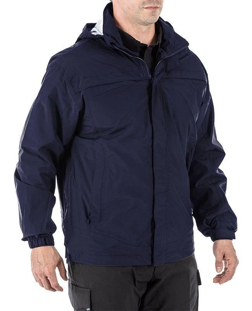 Куртка тактическая для штормовой погоды 5.11 Tactical TacDry Rain Shell 3XL Dark Navy - изображение 2