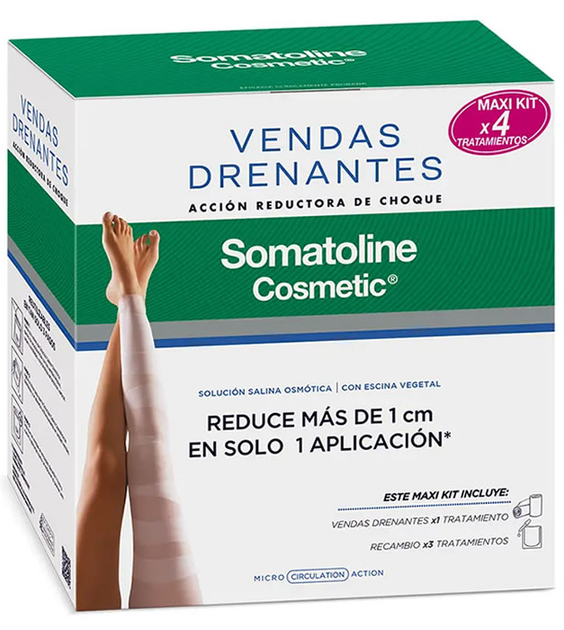 Эластичный бинт Somatoline Drainage Maxi Kit Bandages 4 шт (8410118034118) - изображение 1