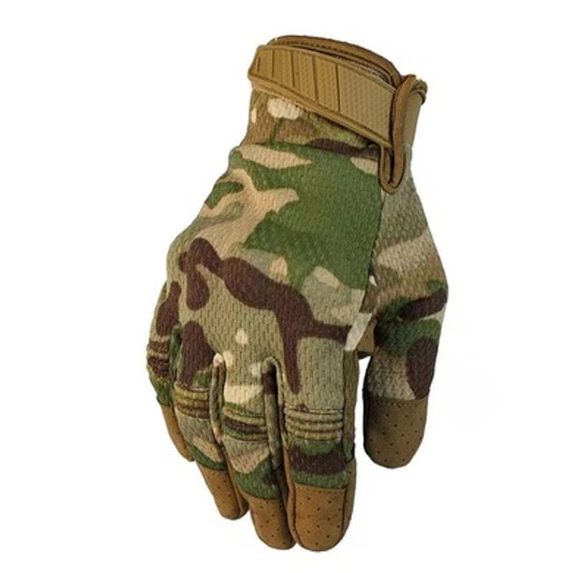 Тактические перчатки полнопалые с защитой Multicam L - изображение 2