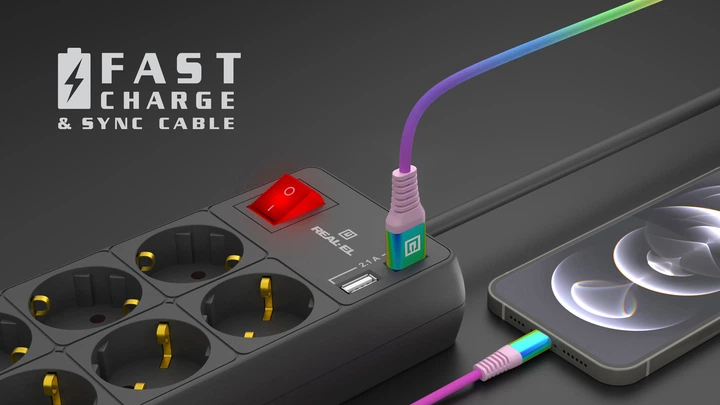 Сетевой удлинитель Real-El RS-8 Protect USB Charge 3 м Black (EL122300020) - изображение 7