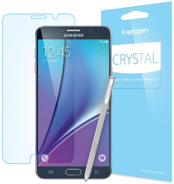 Folia ochronna Spigen Screen Protector Crystal do Samsung Galaxy Note 5 Clear (8809466640131) - obraz 2