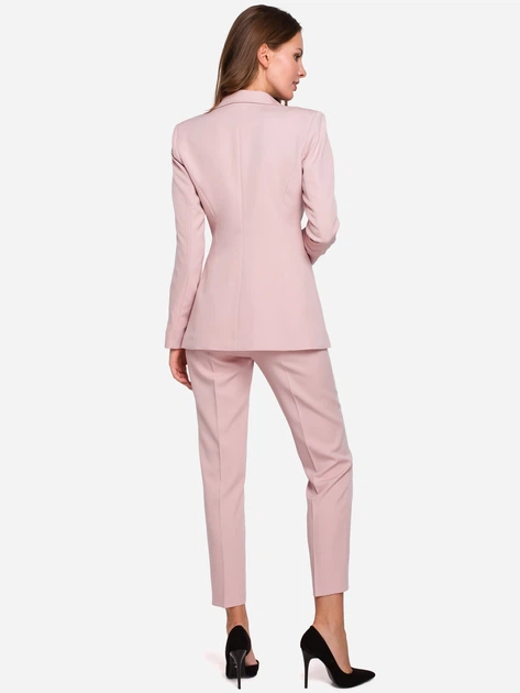 Піджак класичний жіночий Makover K036 S Світло-рожевий (5903068462719) - зображення 4