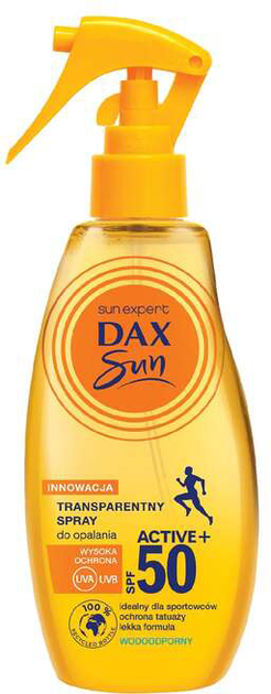 Spray przeciwsłoneczny Dax Sun Transparent Active SPF 50 200 ml (5900525077714) - obraz 1