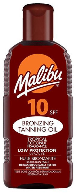 Olejek-bronzer do opalania Malibu SPF 10 200 ml (5025135117961) - obraz 1