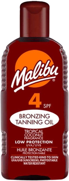 Олія-бронзатор для засмаги Malibu SPF 4 200 мл (5025135117985) - зображення 1