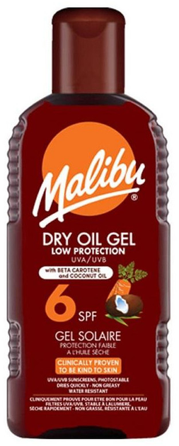 Суха гель-олія для тіла Malibu SPF 6 200 мл (5025135120404) - зображення 1