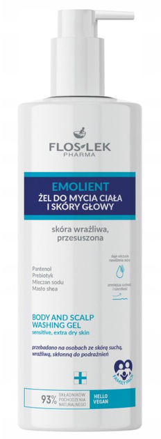 Żel pod prysznic Floslek Emolient nawilżający 175 ml (5905043024066) - obraz 1