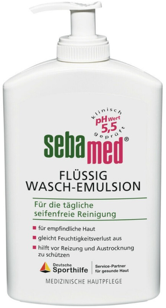 Emulsja do mycia twarzy i ciała Sebamed Liquid Wash Emulsion Dispenser Soap-Free 400 ml (4103040360014) - obraz 1