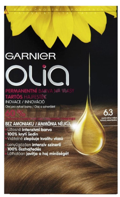 Крем-фарба для волосся Garnier Olia 6.3 Gold light brown 112 мл (3600541298736) - зображення 1