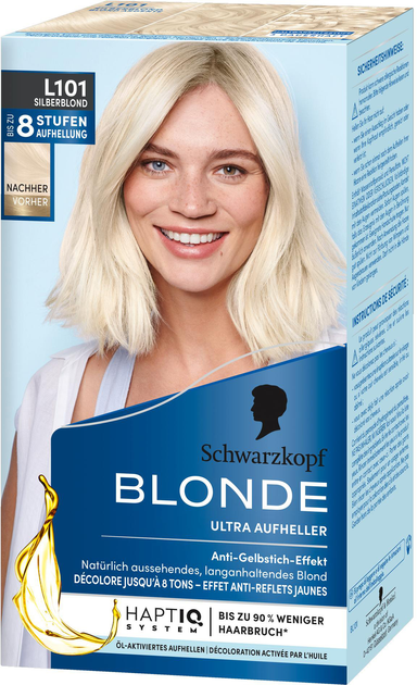 Farba do włosów Schwarzkopf Blonde Aufheller L101 Silberblond 250 g (4015100432336) - obraz 1