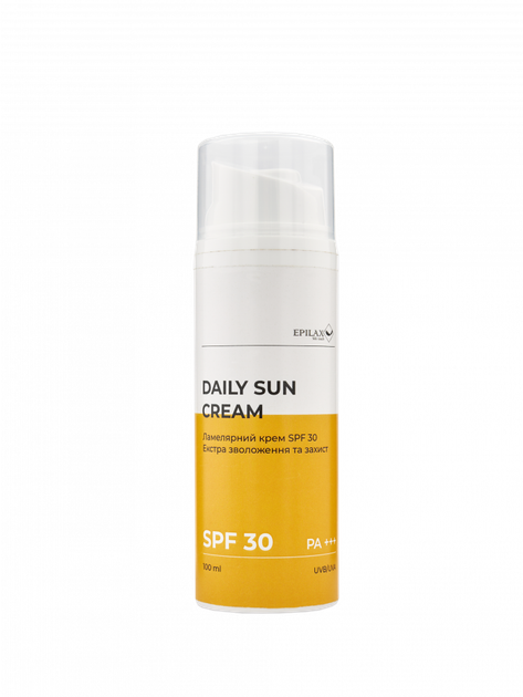 Ламеллярный крем SPF 30 Epilax для дополнительного увлажнения и защиты лица и тела, 100 мл. - Фото 1 Ламеллярный крем SPF 30 Epilax для дополнительного увлажнения и защиты лица и тела, 100 мл. - изображение 1