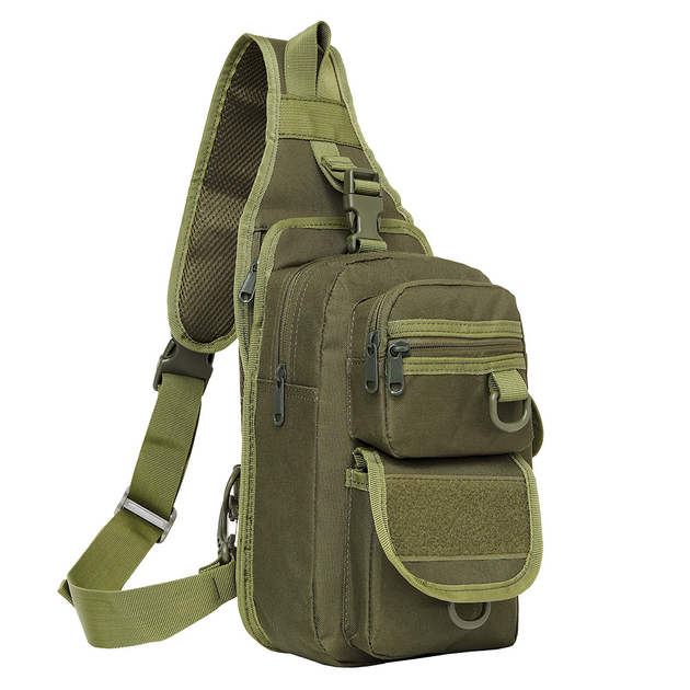 Тактична сумка-рюкзак через плече - олива - зображення 2