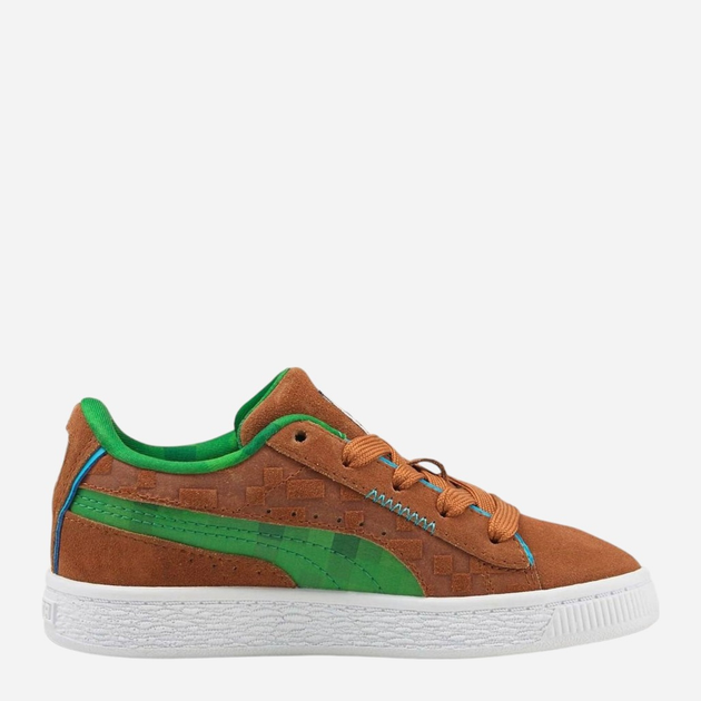 Tenisówki chłopięce Puma Suede Minecraft Jr 384486-01 28.5 Brązowy/Zielony (4064536447414) - obraz 1