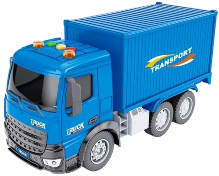 Ciężarówka Maksik z kontenerem Niebieski (6920178893768) - obraz 1