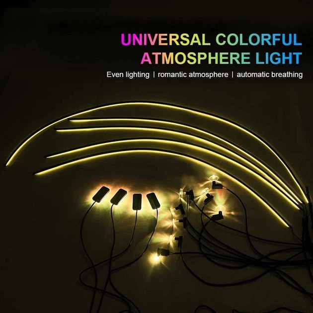 Подсветка салона авто Ambient light Rgb 18в1 набор диодных посветок Bluetooth 12V - Фото 6 Подсветка салона авто Ambient light Rgb 18в1 набор диодных посветок Bluetooth 12V - изображение 6