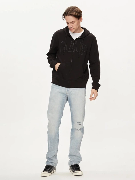 Толстовка на блискавці чоловіча GAP 868454-00 XL Графітова (1200132977785) - зображення 3