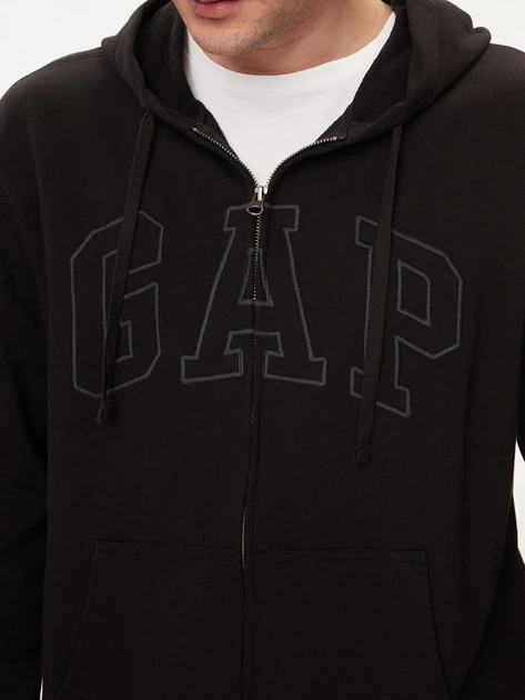 Толстовка на блискавці чоловіча GAP 868454-00 XL Графітова (1200132977785) - зображення 4