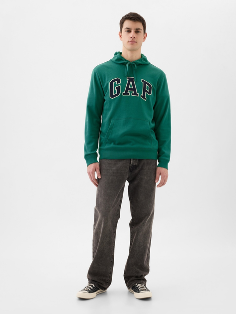 Bluza męska z kapturem z nadrukiem GAP 868460-00 L Zielona (1200132977914) - obraz 3