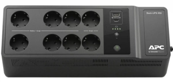 Блок безперебійного живлення APC Back-UPS 850VA/520W, USB charging port, USB, 6+2 Schuko (BE850G2-RS) - Фото 1 Блок безперебійного живлення APC Back-UPS 850VA/520W, USB charging port, USB, 6+2 Schuko (BE850G2-RS) - изображение 1