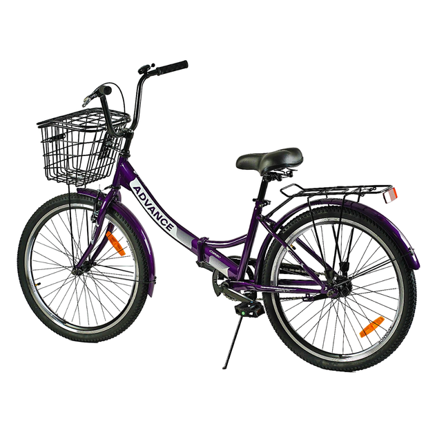 Велосипед міський Corso Advance 24" рама 14" фіолетовий складний AD-24198 - Фото 2 Велосипед міський Corso Advance 24" рама 14" фіолетовий складний AD-24198 - зображення 2