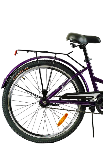 Велосипед міський Corso Advance 24" рама 14" фіолетовий складний AD-24198 - Фото 6 Велосипед міський Corso Advance 24" рама 14" фіолетовий складний AD-24198 - зображення 6